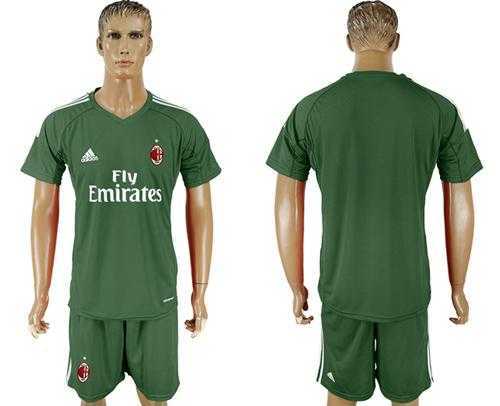 AC Milan Blank Green Goalkeeper Soccer Club Jersey