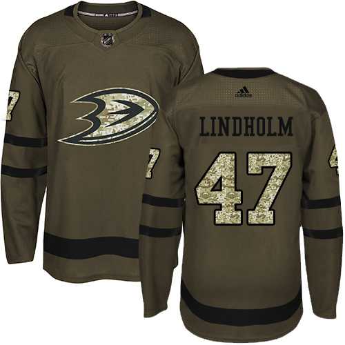 Adidas Anaheim Ducks #47 Hampus Lindholm Green Salute to Service Stitched NHL Jersey