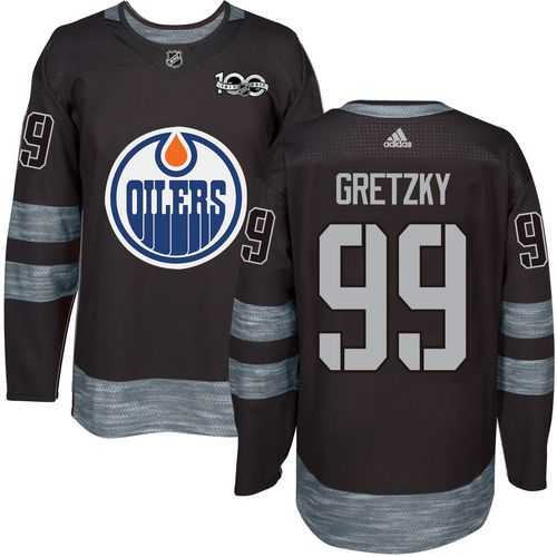 Adidas Edmonton Oilers #99 Wayne Gretzky Black 1917-2017 100th Anniversary Stitched NHL
