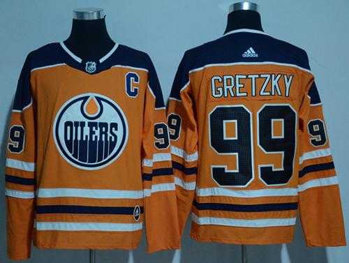 Adidas Edmonton Oilers #99 Wayne Gretzky Orange Home Authentic Stitched NHL