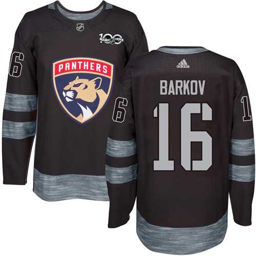 Adidas Florida Panthers #16 Aleksander Barkov Black 1917-2017 100th Anniversary Stitched NHL