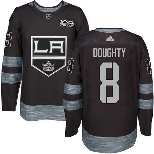 Adidas Los Angeles Kings #8 Drew Doughty Black 1917-2017 100th Anniversary Stitched NHL