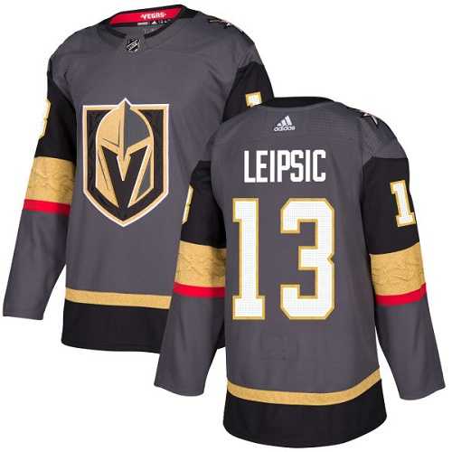 Adidas Men's Adidas Vegas Golden Knights #13 Brendan Leipsic Grey Home Authentic Stitched NHL Jersey