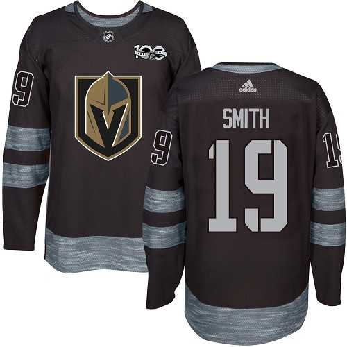Adidas Men's Adidas Vegas Golden Knights #19 Reilly Smith Black 1917-2017 100th Anniversary Stitched NHL Jersey