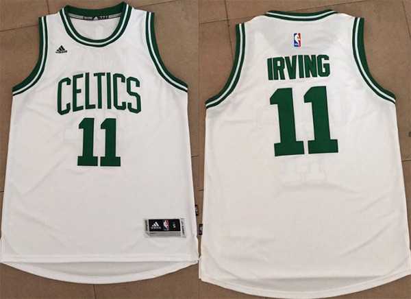 Adidas NBA Boston Celtics #11 Kyrie Irving Jersey 2017-18 New Season White Jersey