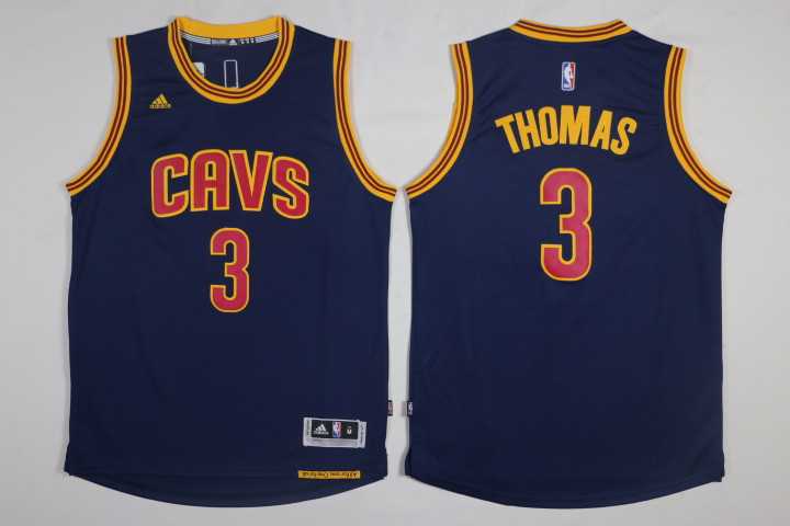 Adidas NBA Cleveland Cavaliers #3 Isaiah Thomas New-Revolution Swingman Blue Jersey