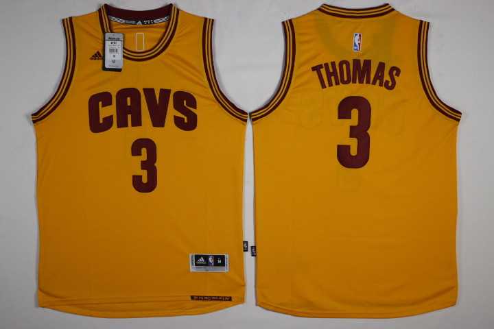 Adidas NBA Cleveland Cavaliers #3 Isaiah Thomas New Revolution Swingman Yellow Jersey
