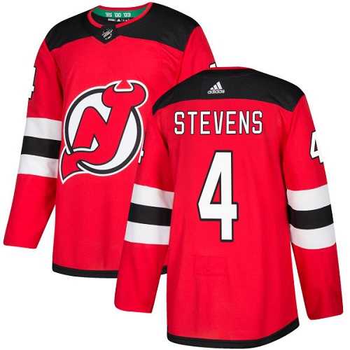 Adidas New Jersey Devils #4 Scott Stevens Red Home Authentic Stitched NHL