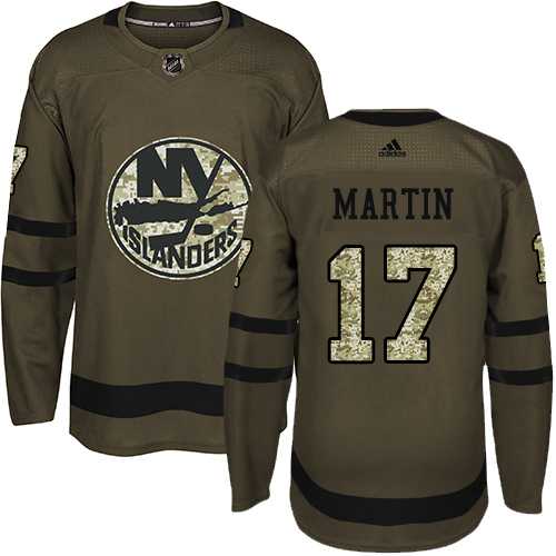 Adidas New York Islanders #17 Matt Martin Green Salute to Service Stitched NHL Jersey