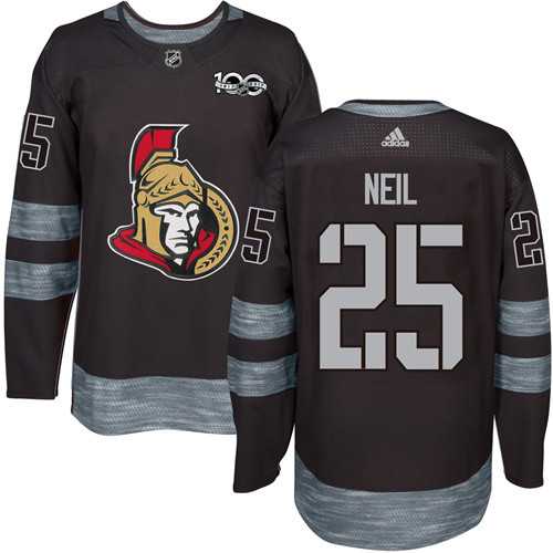 Adidas Ottawa Senators #25 Chris Neil Black 1917-2017 100th Anniversary Stitched NHL