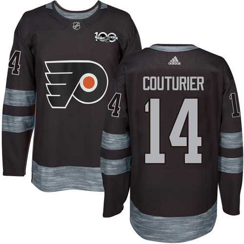 Adidas Philadelphia Flyers #14 Sean Couturier Black 1917-2017 100th Anniversary Stitched NHL
