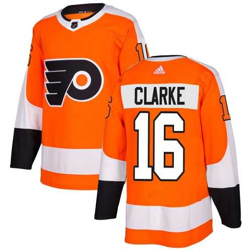 Adidas Philadelphia Flyers #16 Bobby Clarke Orange Home Authentic Stitched NHL