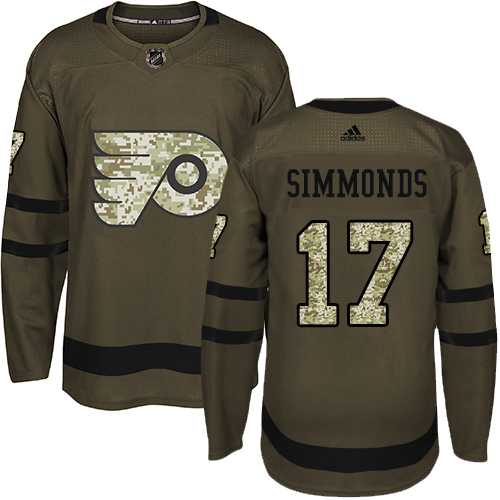 Adidas Philadelphia Flyers #17 Wayne Simmonds Green Salute to Service Stitched NHL