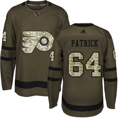 Adidas Philadelphia Flyers #64 Nolan Patrick Green Salute to Service Stitched NHL