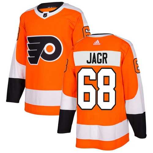 Adidas Philadelphia Flyers #68 Jaromir Jagr Orange Home Authentic Stitched NHL