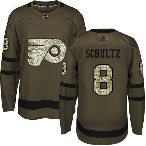 Adidas Philadelphia Flyers #8 Dave Schultz Green Salute to Service Stitched NHL