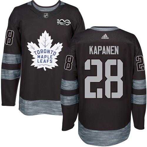 Adidas Toronto Maple Leafs #28 Kasperi Kapanen Black 1917-2017 100th Anniversary Stitched NHL