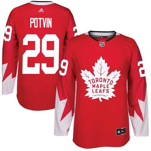 Adidas Toronto Maple Leafs #29 Felix Potvin Red Team Canada Authentic Stitched NHL