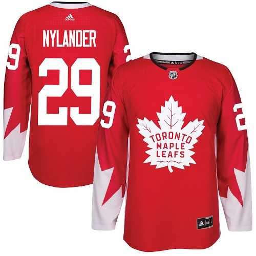 Adidas Toronto Maple Leafs #29 William Nylander Red Team Canada Authentic Stitched NHL