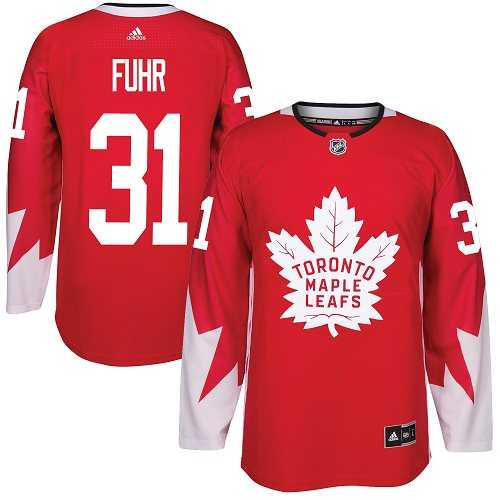 Adidas Toronto Maple Leafs #31 Grant Fuhr Red Team Canada Authentic Stitched NHL