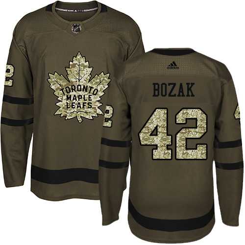Adidas Toronto Maple Leafs #42 Tyler Bozak Green Salute to Service Stitched NHL
