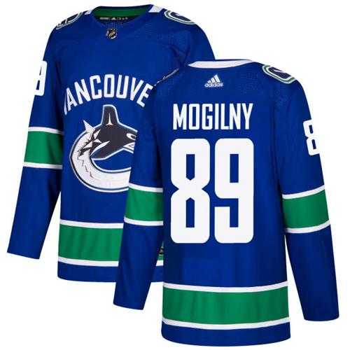 Adidas Vancouver Canucks #89 Alexander Mogilny Blue Home Authentic Stitched NHL