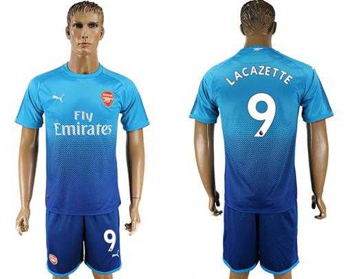 Arsenal #9 Lacazette Away Soccer Club Jersey