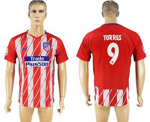 Atletico Madrid #9 Torres Home Soccer Club Jersey