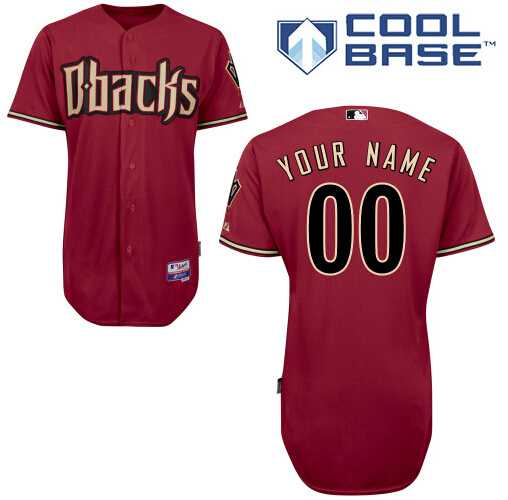 Authentic Arizona Diamondbacks Customized Stitched Alternate Red Baseball Jersey