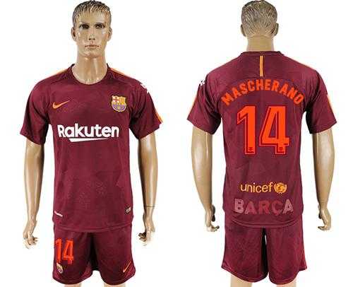 Barcelona #14 Mascherano Sec Away Soccer Club Jersey