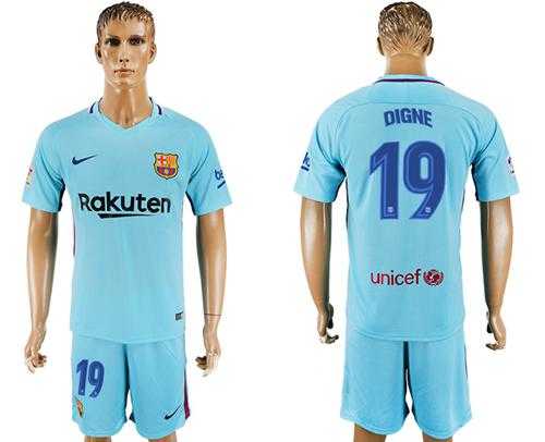 Barcelona #19 Digne Away Soccer Club Jersey