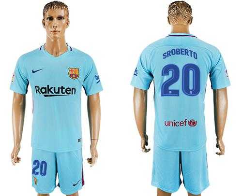 Barcelona #20 Sroberto Away Soccer Club Jersey