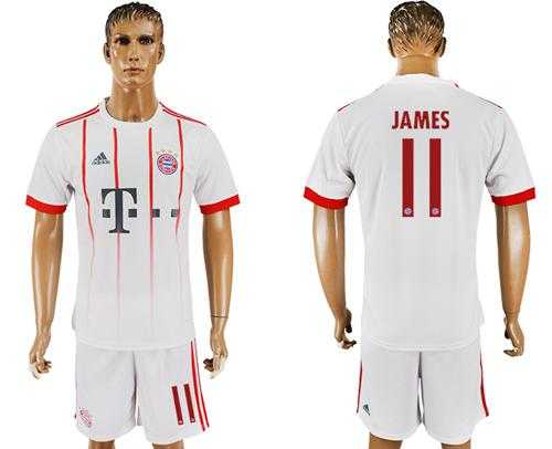 Bayern Munchen #11 James Sec Away Soccer Club Jersey