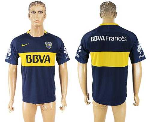 Boca Juniors Blank Home Soccer Club Jersey