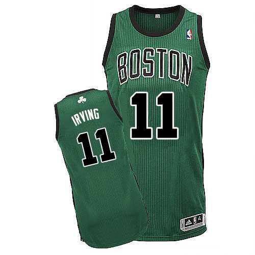 Boston Celtics #11 Kyrie Irving Green(Black No.) Alternate Stitched NBA Jersey
