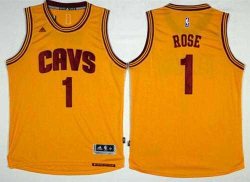 Cleveland Cavaliers #1 Derrick Rose Gold Alternate Stitched NBA Jersey