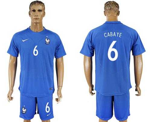 France #6 Cabaye Home Soccer Country Jersey