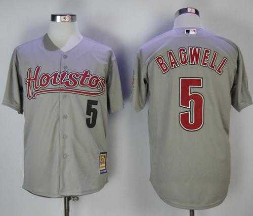 Houston Astros #5 Jeff Bagwell Grey 2006 Turn Back The Clock Stitched MLB