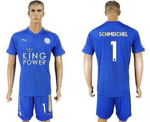 Leicester City #1 Schmeichel Home Soccer Club Jersey