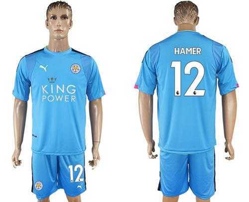Leicester City #12 Hamer Light Blue Goalkeeper Soccer Club Jersey