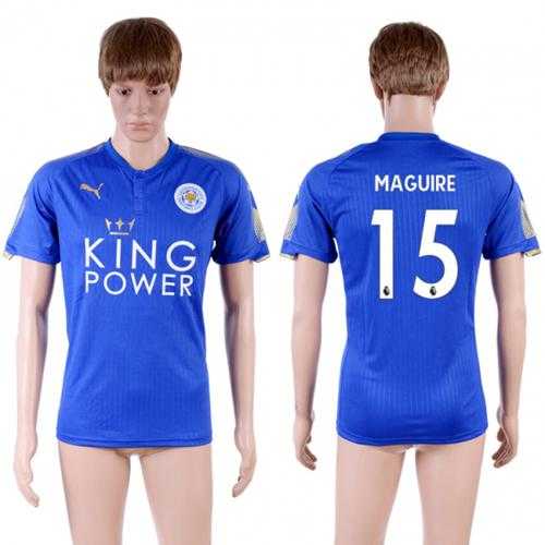 Leicester City #15 Maguire Home Soccer Country Jersey