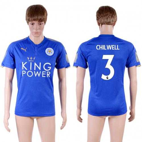 Leicester City #3 Chilwell Home Soccer Country Jersey