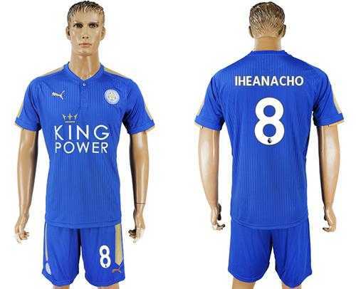 Leicester City #8 Iheanacho Home Soccer Soccer Club Jersey