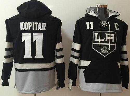 Los Angeles Kings #11 Anze Kopitar Black Name & Number Pullover NHL Hoodie
