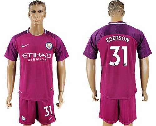 Manchester City #31 Ederson Away Soccer Club Jersey
