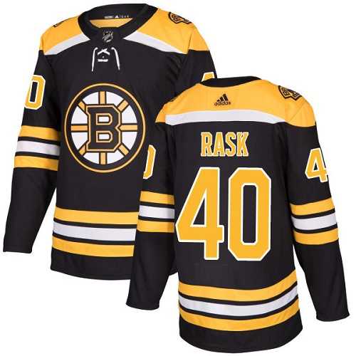 Men's Adidas Boston Bruins #40 Tuukka Rask Black Home Authentic Stitched NHL Jersey