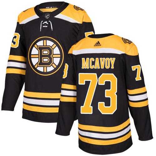 Men's Adidas Boston Bruins #73 Charlie McAvoy Black Home Authentic Stitched NHL