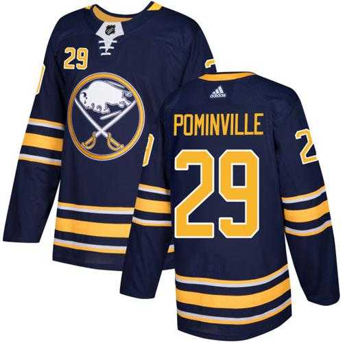 Men's Adidas Buffalo Sabres #29 Jason Pominville Navy Blue Home Authentic Stitched NHL