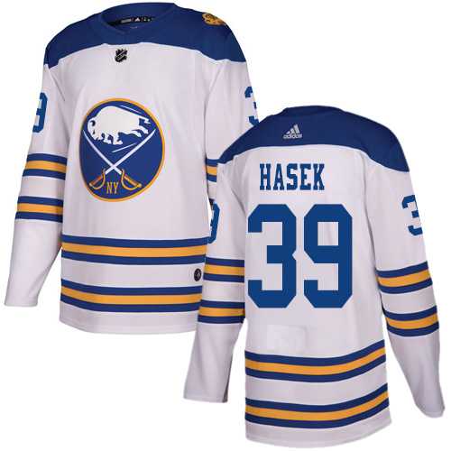 Men's Adidas Buffalo Sabres #39 Dominik Hasek White Authentic 2018 Winter Classic Stitched NHL Jersey