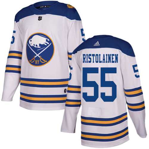 Men's Adidas Buffalo Sabres #55 Rasmus Ristolainen White Authentic 2018 Winter Classic Stitched NHL Jersey